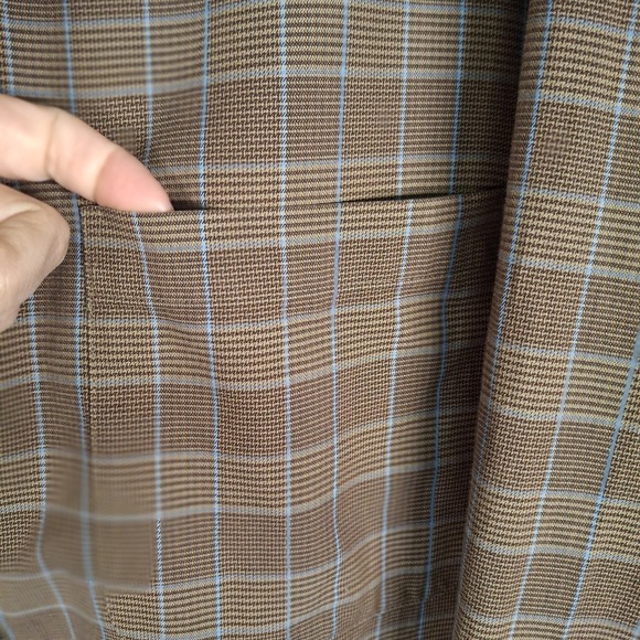 Daniel Cremieux Shirt Mens 3XT Tall Long Sleeve Button Down Cotton Brown Plaid - Picture 6 of 11